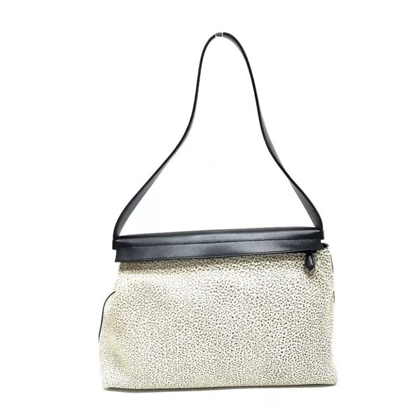 HERMES Yo bag Shoulder Bag Shoulder Bag Leather White/Black - Picture 1 of 15
